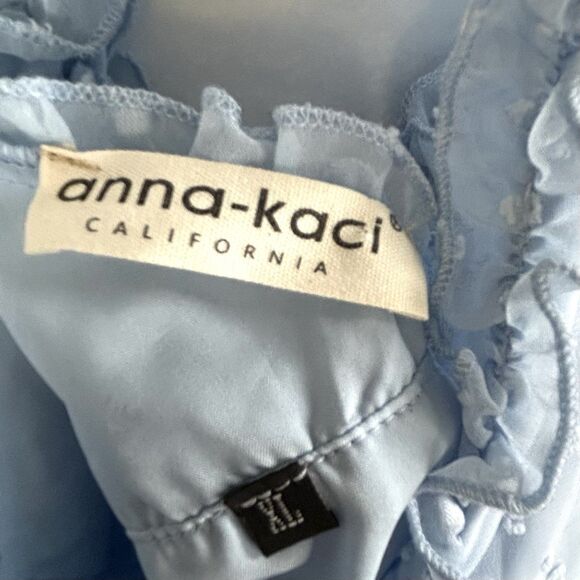 Babydoll Dress Strappy Powder Blue Sz XL ruffle flowy Lolita fairy coquette Y2K - Picture 8 of 9